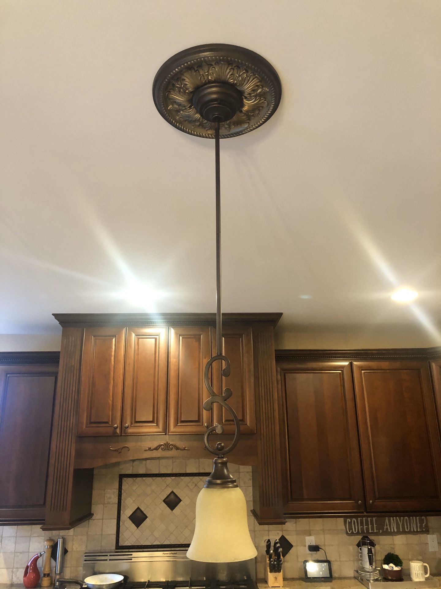 Kitchen Light pendant with medallion kitchen