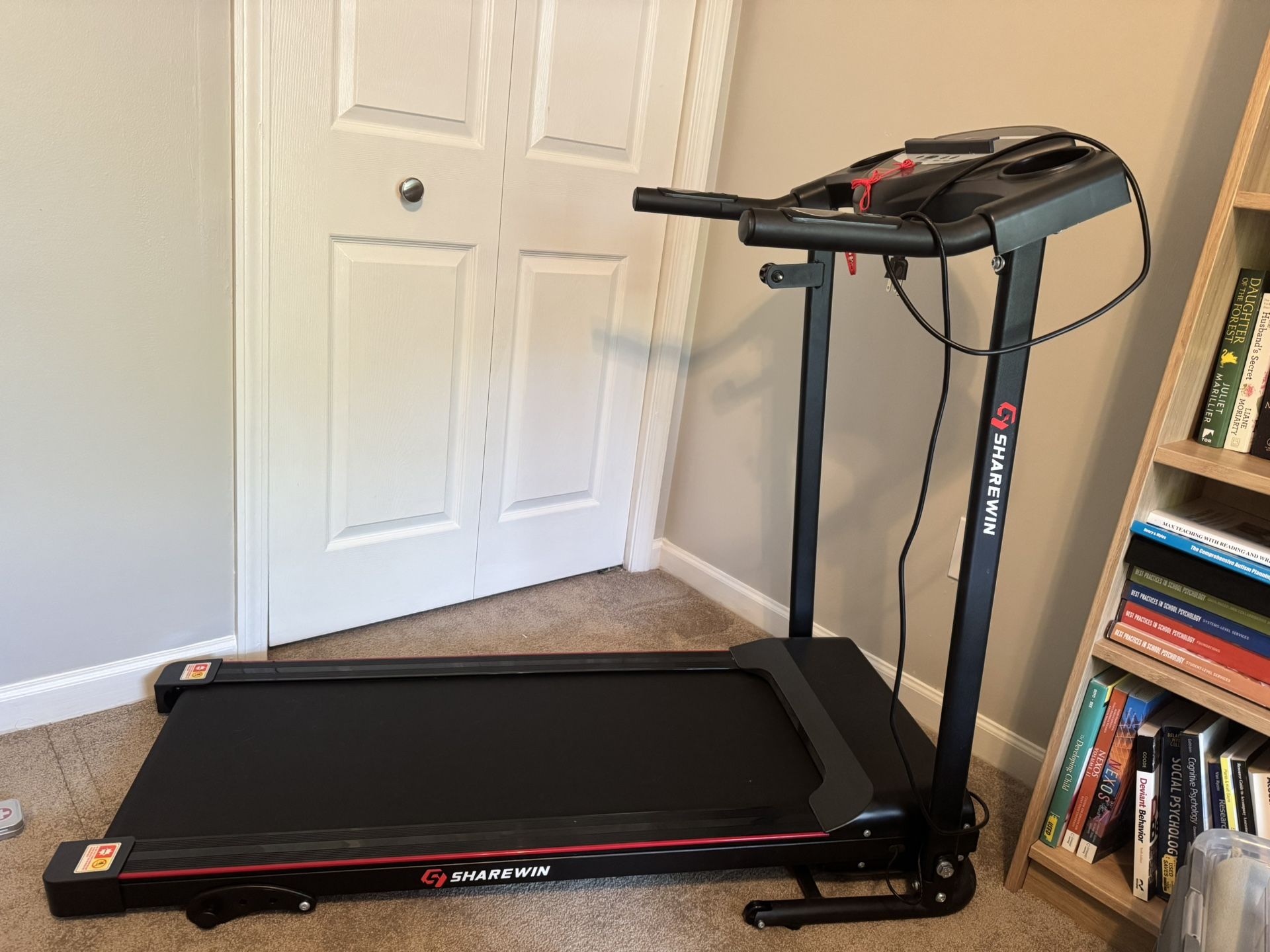 Sharewin Folding Treadmill w/ Incline & LCD Display — Compact & Lightweight!