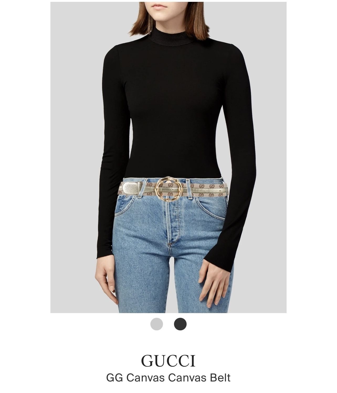 Gucci And Gold Bamboo Belt GENUINE