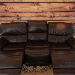 3-Seater Leather Recliner Couch – Super Comfy & Functional 🛋️🔥