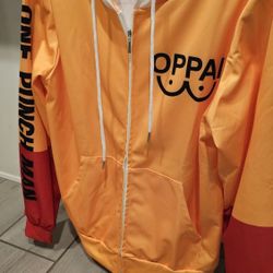 One Punch Man- Oppai Saitama Zip Up Hoodie $20