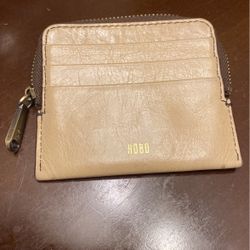 Hobo Tan Leather Wallet 4x3.5in. 
