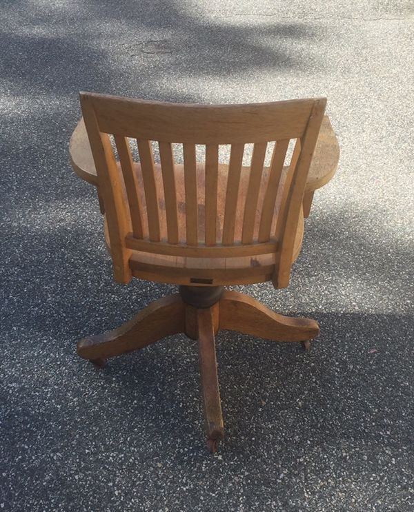 Globe Wernicke Co Boston Vintage Oak Swivel Chair With Cushion For Boston Vintage Oak Swivel Chair With Cushion For In Dunle Ma Offerup