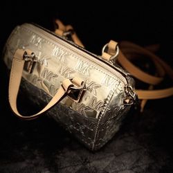 Michael Kors Small Metallic Silver Purse