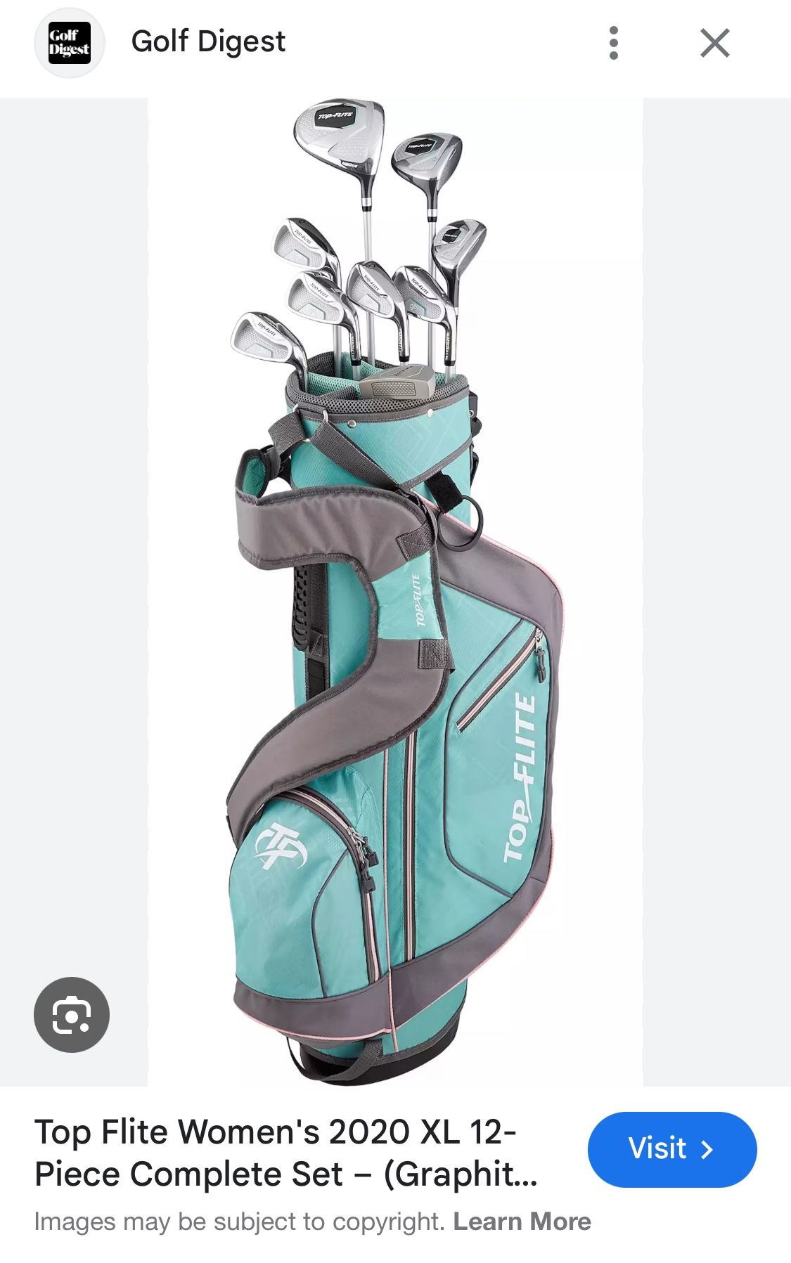Top Flite Ladies Clubs And Bag Full Set