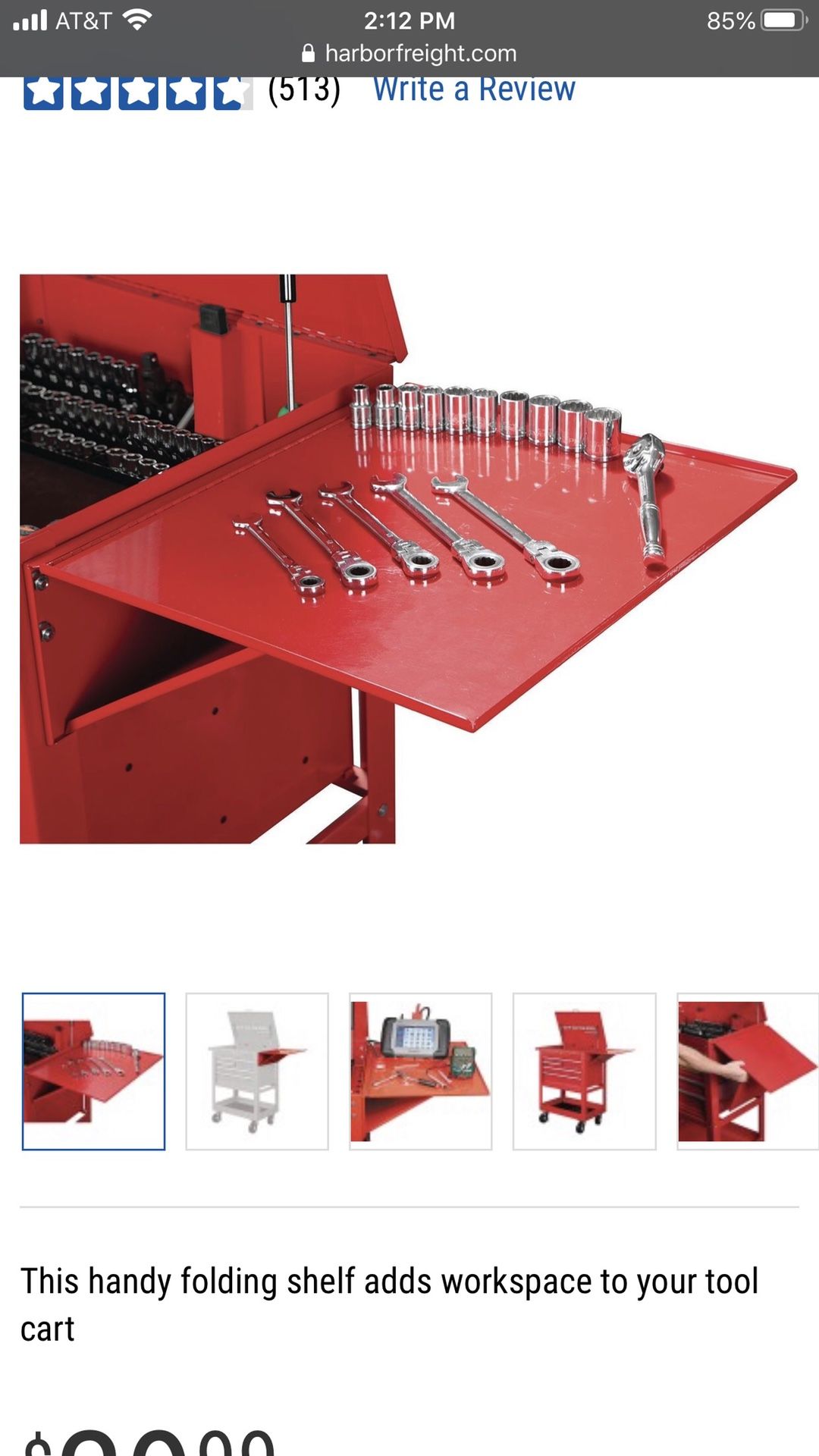 Folding Side Tray For Red Tool Cart Box Rollaway also have Black Tray or Work Surface extender