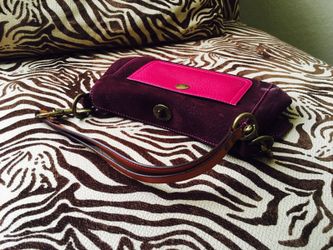 Coach suede and leather bag