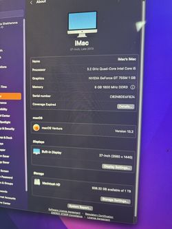 Apple iMac 27” Late 2013 — $180 OBO