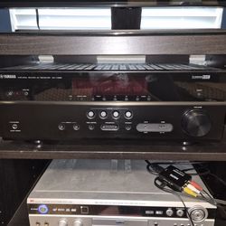 YAMAHA RX-V385 5.1-Channel 4K Ultra HD AV Receiver with Bluetooth + 5 Speakers