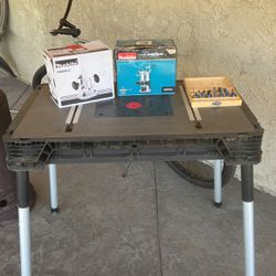 Makita Router, Huskey  Router Table And Accessories 