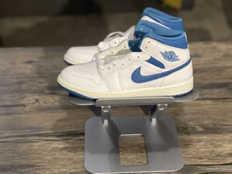 Jordan 1 Mid SE Industrial Blue Sail White Sneakers FN5215-141 Men's Sizes 11