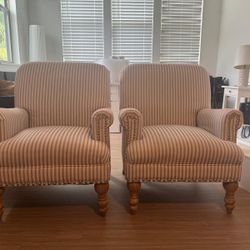 Red Striped Armchairs (1 For $25 Or 2 For $45)