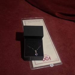 Sterling Silver Amethyst Heart Necklace By Kay Jewelry 