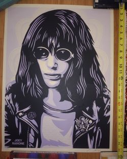 Obey Giant Shepard Fairey Joey Ramone Punk Rock Lithography Signed