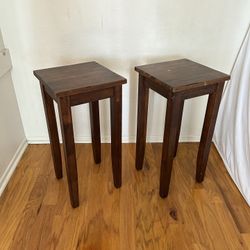 2 Solid Wood Side Tables