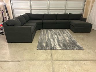 Living Spaces Huge 4-Piece Dark Grey U-Shape Sectional