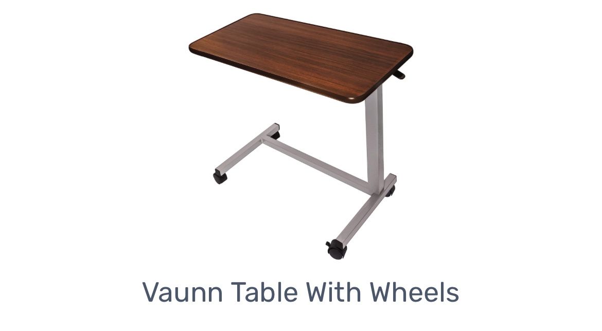 Brand New Vaunn Rolling Table On Wheels