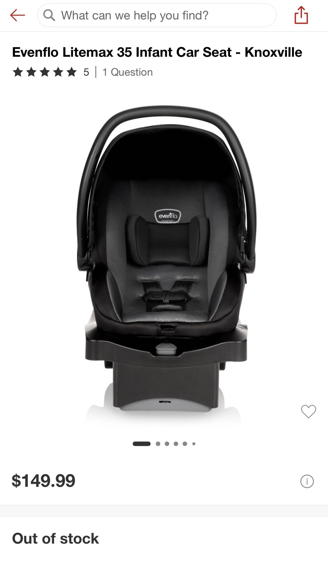 Eve Flo Lite Max 35 Infant Car seat 