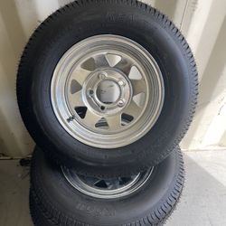 New 175-80-13inch Trailer Tire With Galvanize Rim  $110/Each 