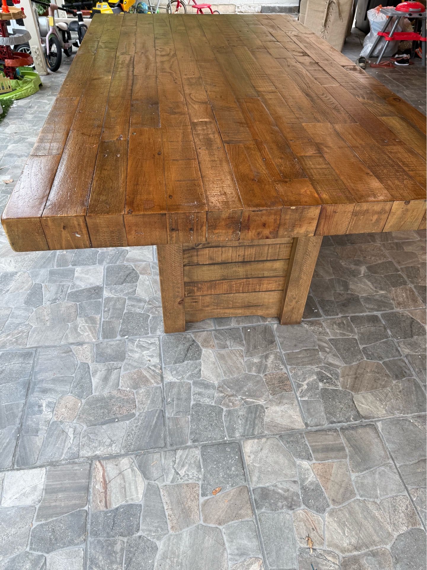 Wooden dining table