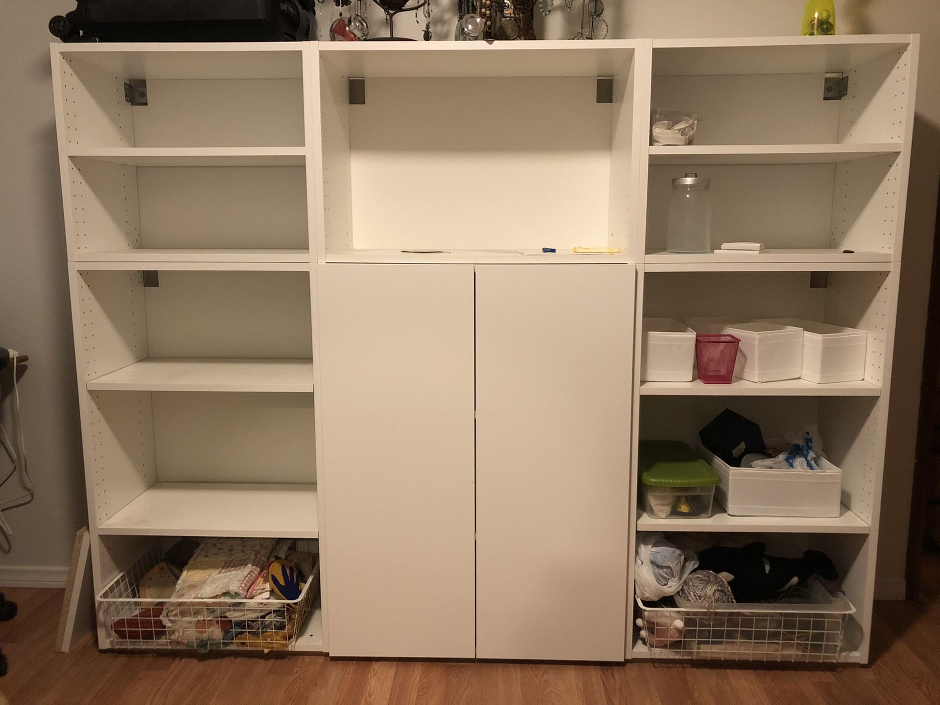 Custom Ikea bookcase/shelves in white