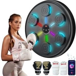 Music Boxing Machine, 2025 Upgrade Boxing Music Workout Machine for Adults Women Kids, Smart Bluetooth Boxing Music Trainer, Wall Mounted Musical Punc