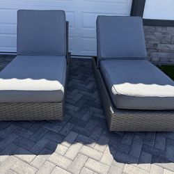 Living Spaces -Koro Grey Outdoor pool chaise lounger