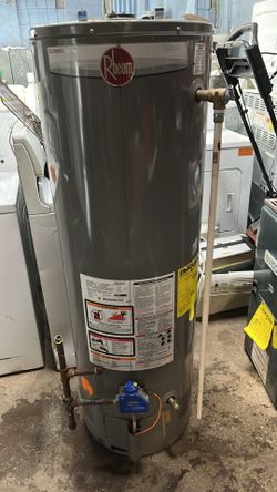 Rheem 40 gal gas hot water heater and a four burner Evcon