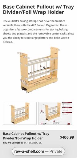 Rev a Shelf Organizer