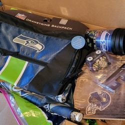 Box Of Seahawks Stuff