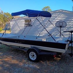 16 Foot Aluminum Boat Trailer With Electric Motor 
