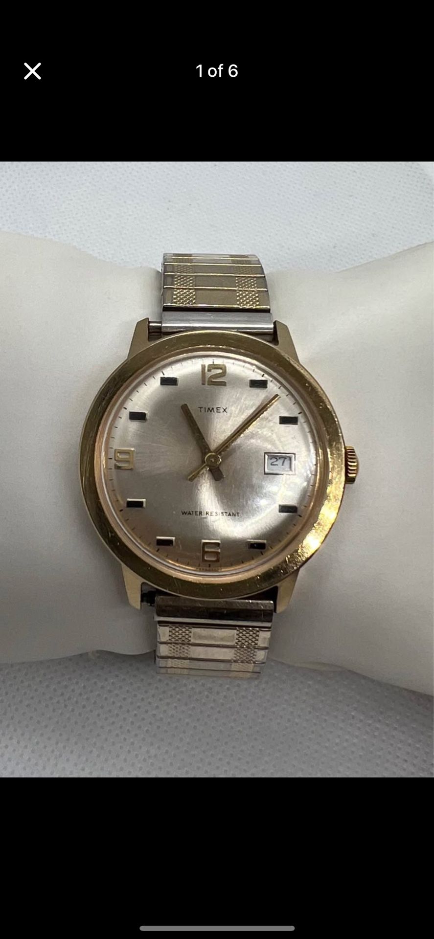 ๐๐Rare Luxury Vintage GoldPlated Marlin TIMEX Men Watch Date 1970s๐๐