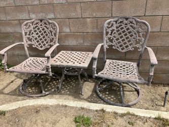 Patio chairs and matching table