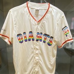 San Francisco Giants PRIDE Button Down Baseball Jersey - Adult Medium