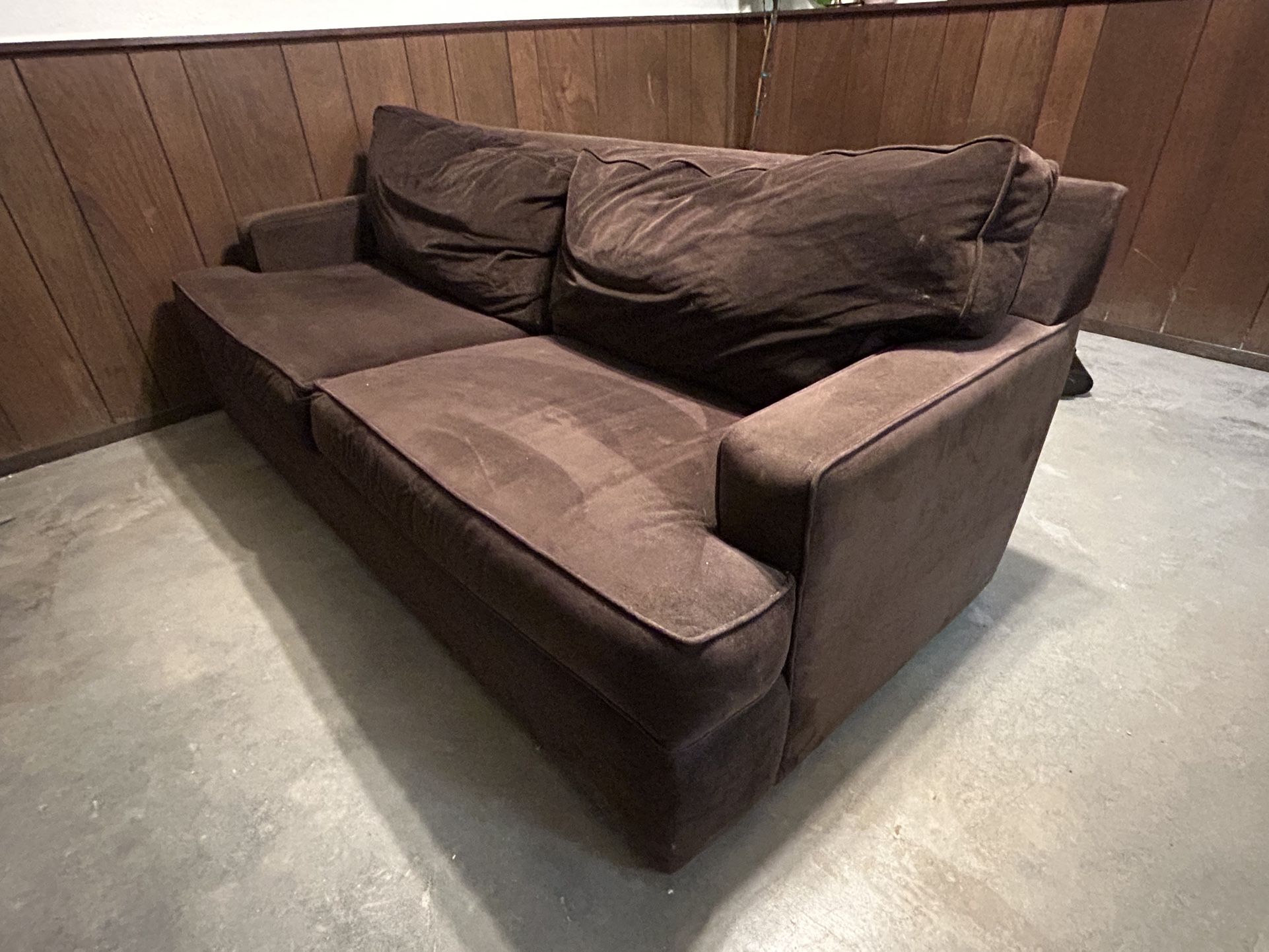 Coco Brown Velvet Sofa