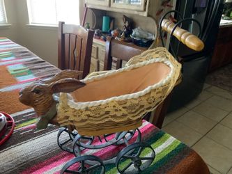Seven vintage baby doll carriages