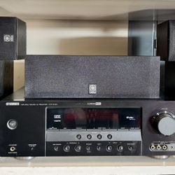 Yamaha HTR 6130 5.1  Receiver W/5 Home Theater Speakers + Sub 