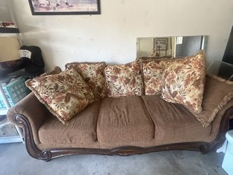 Hughes Furniture Bought From ACME Stationary Sofa Coach 3 Seater With Pillows And Love Seat With Pillows MADE IN USA