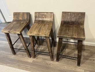 3 Wooden Stools