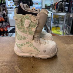Burton size 4 snowboard boots certified with warranty located at Sin city snowboards