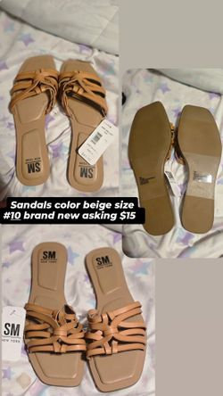 Sandals Beige Color Size 10