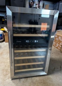 Vinotemp 34-Bottle Dual-Zone Wine Cooler / Refrigerator (Stainless Steel)