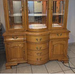 Oak China Cabinet 