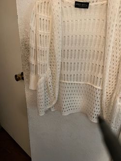 Yarn Art Open-Knit Cream Cardigan