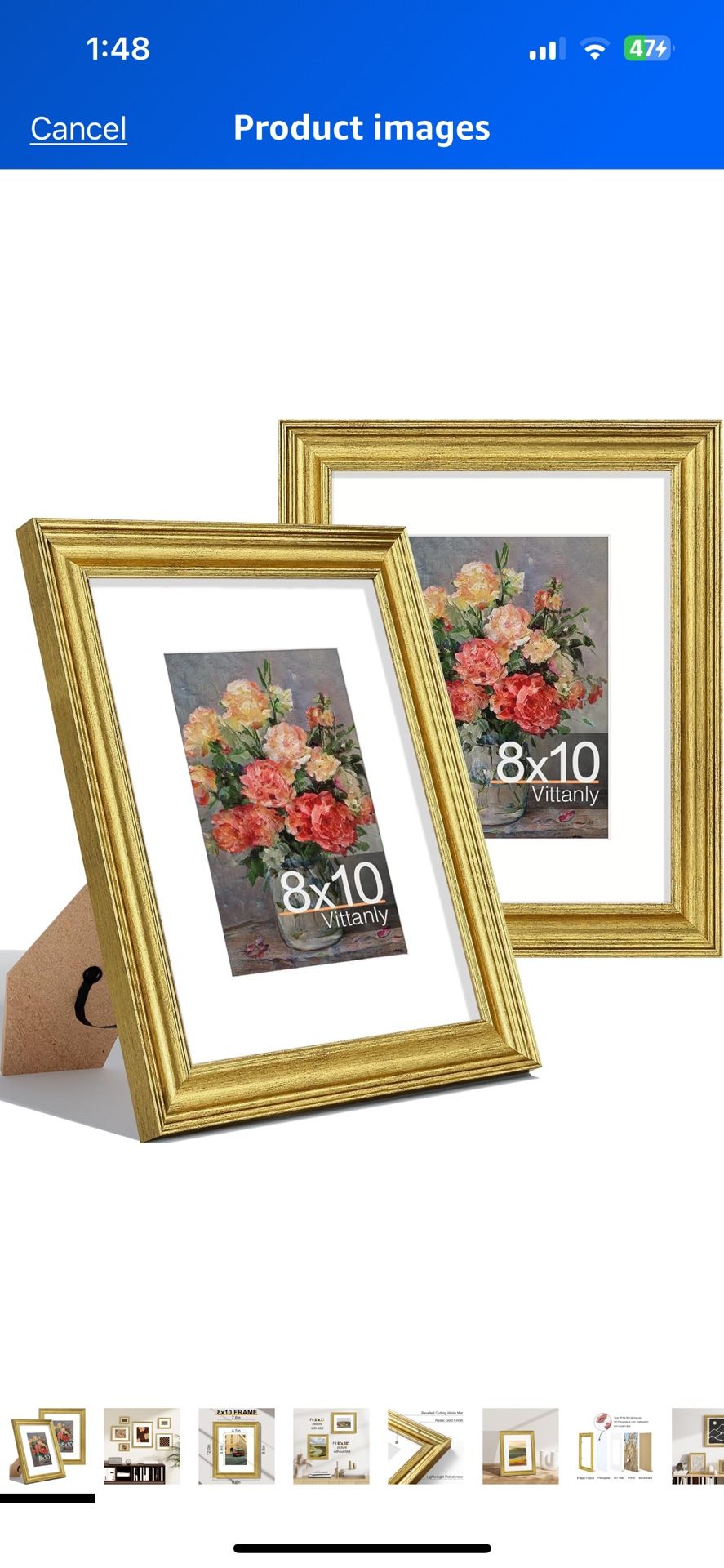 8x10 Gold Frames - Set Of 5
