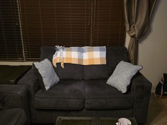 Dark Blue Couch & Loveseat