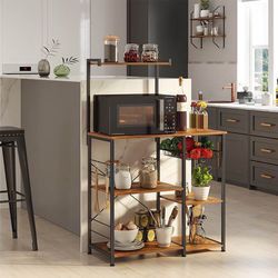 NEW Kitchen Baker's Rack Utility Microwave Shelf Storage for Home Office Breakroom - Assembly Required