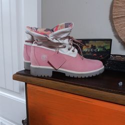 Still New Pink Timberland Boots Size 8