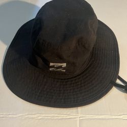 Billabong Sun Bucket Hat Adult One Size Black 100% Cotton Camp Beach Outdoors