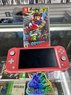 Nintendo Switch Lite Bundle with Mario Oddysey $150 Gamehogs 11am-8pm
